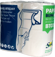 Toiletpapier 400 vel 2-laags super tissue SANIQ, inhoud 40 rollen Eco label
